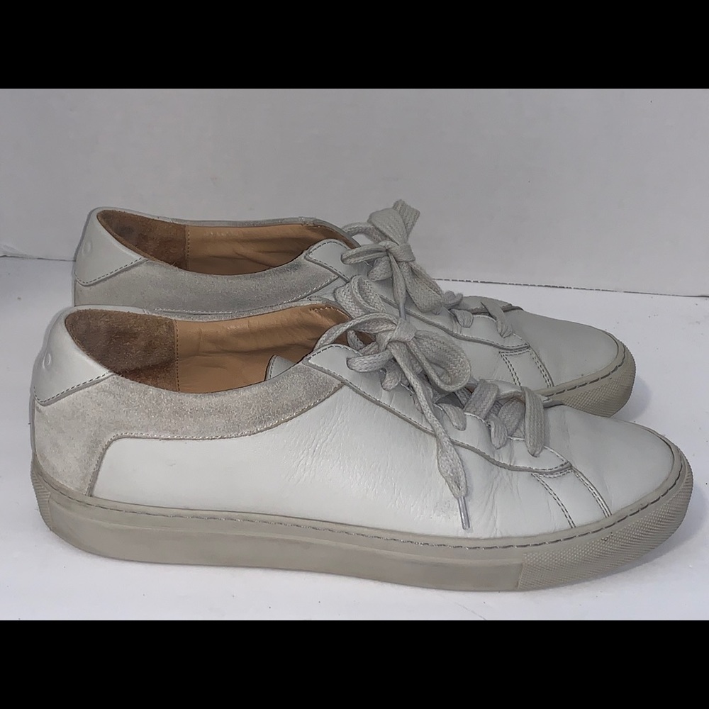 KOIO White Leather Suede Capri Fiore Sneakers